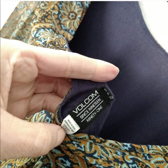 Volcom Chiffon Overlay Boho Wide Sleeve Dress - Picture 4 of 6